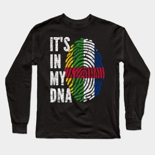 IT'S IN MY DNA Central African Republic Flag Men Women Kids Long Sleeve T-Shirt